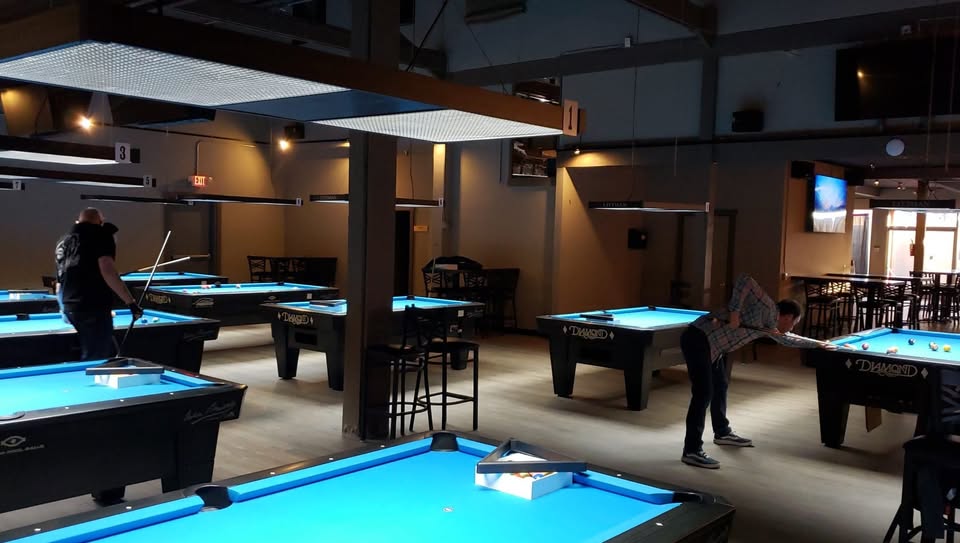 Scratch Pizza and Billiards pool hall exterior/interior